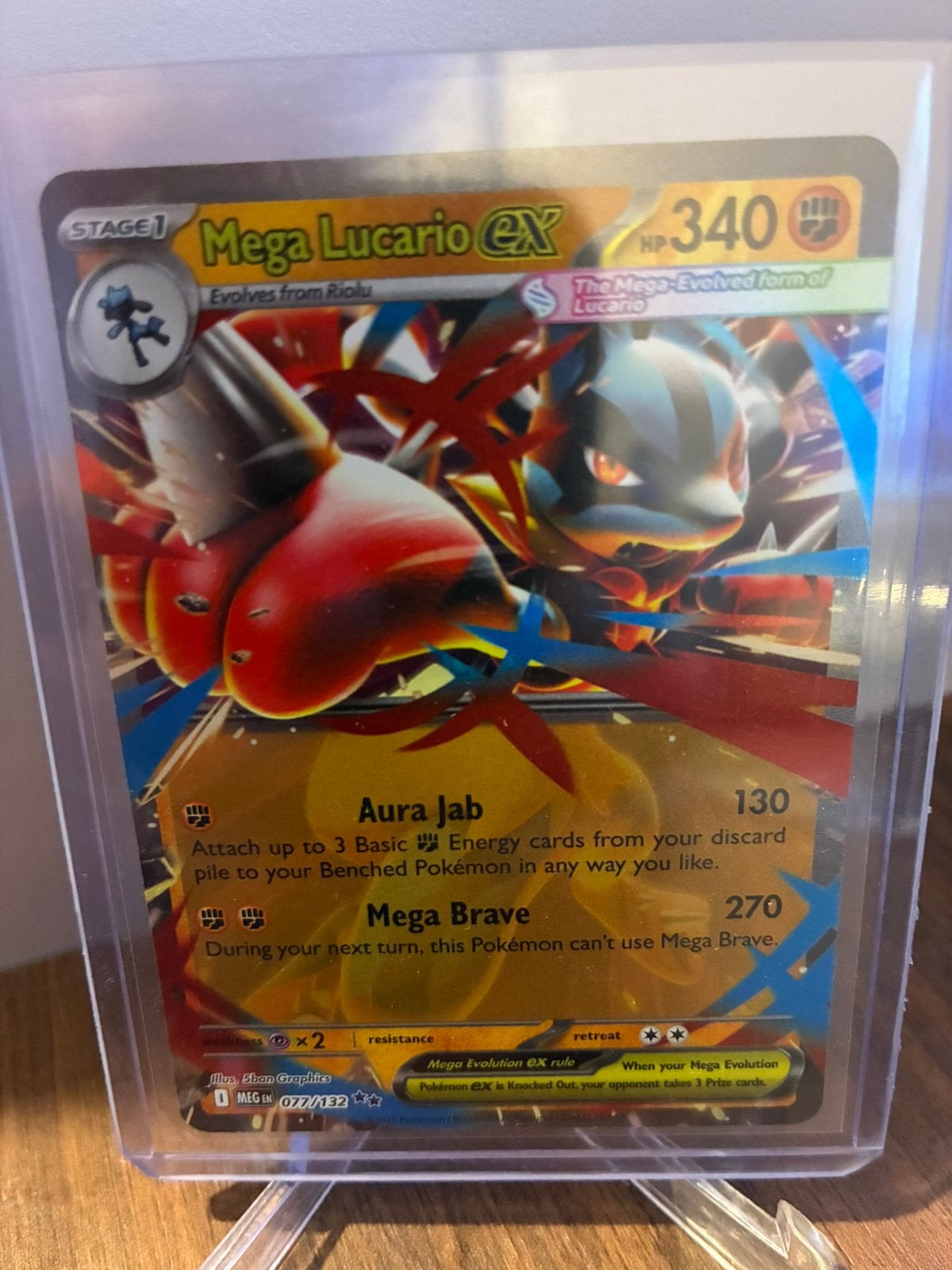 Pokemon mega lucario ex mega evolutions, Ophalen of Verzenden, Zo goed als nieuw, Booster