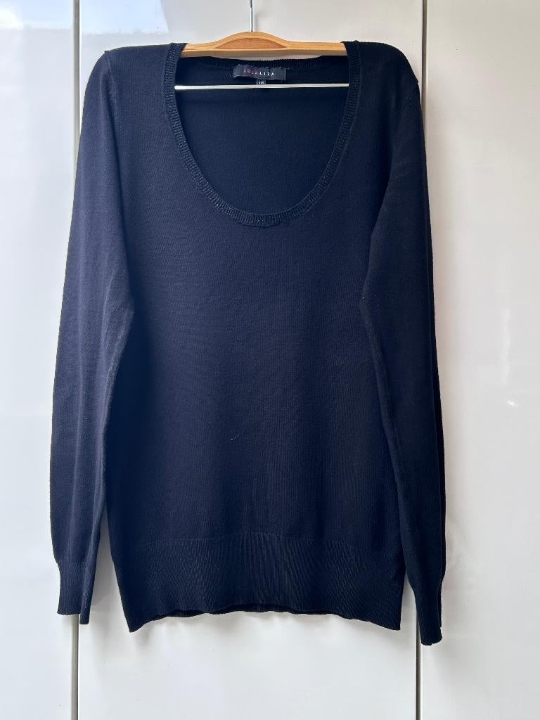 Lola Liza zwarte trui met lovertjeskraag - Maat XXS, Zwart, Ophalen of Verzenden, Zo goed als nieuw, Maat 34 (XS) of kleiner