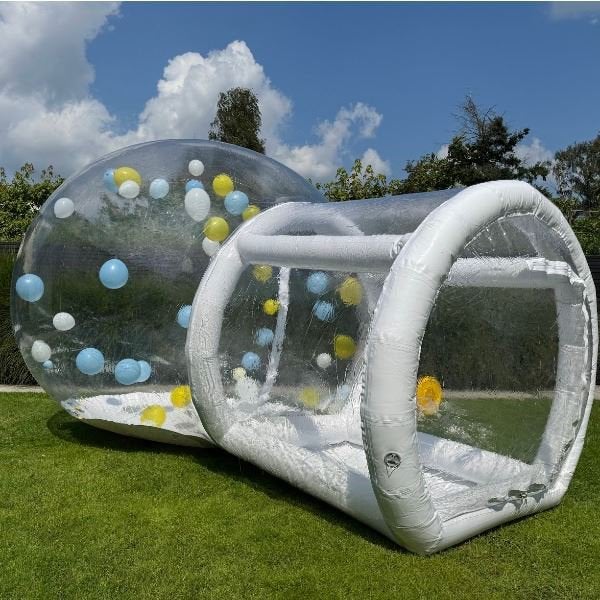opblaasbare bubble house, Hobby en Vrije tijd, Feestartikelen | Verhuur, Ophalen, Zo goed als nieuw