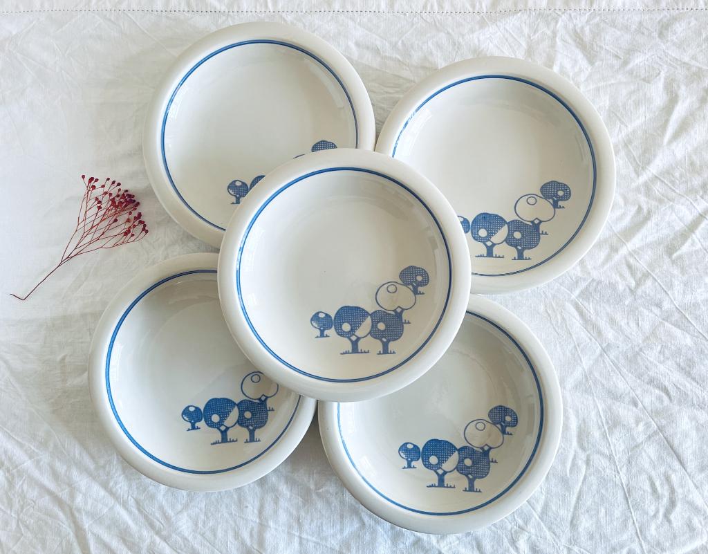 5 assiettes creuses Boch Eden, Antiquités & Art, Enlèvement ou Envoi