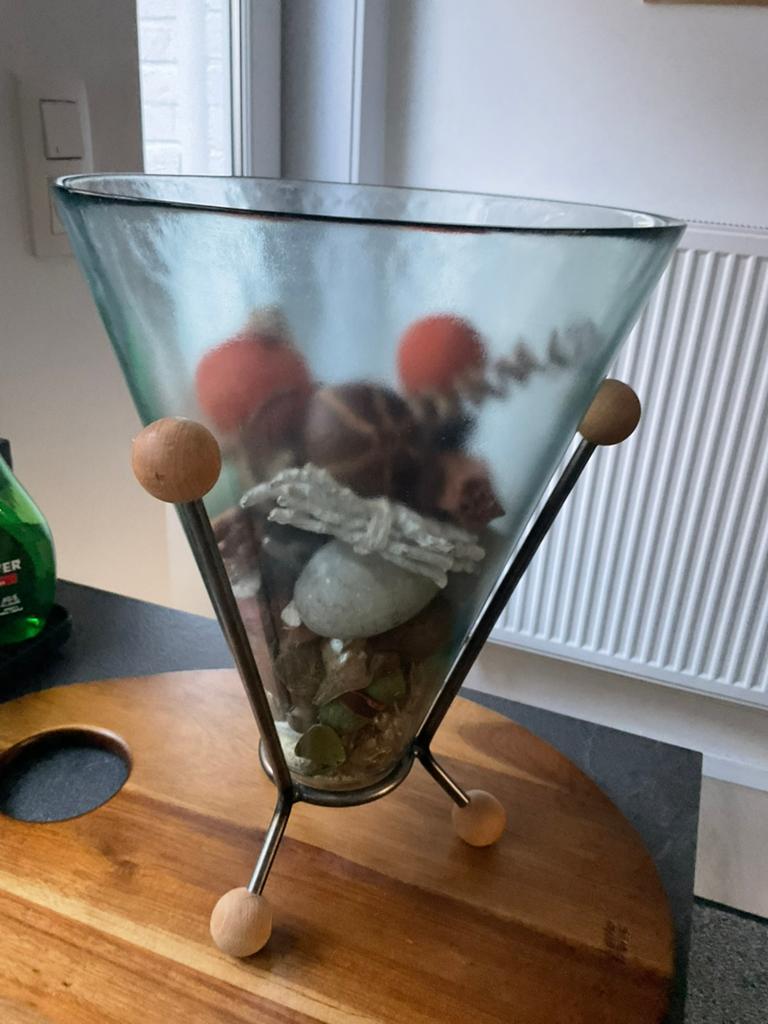 Grote zware Vaas op voet, Antiek en Kunst, Ophalen