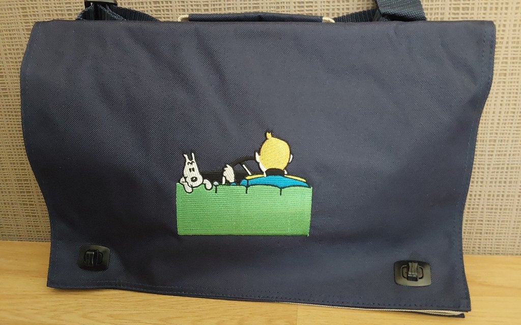 CARTABLE EN TISSU DE TINTIN NOUVEAU, Ophalen, Nieuw, Aktetas of Boekentas
