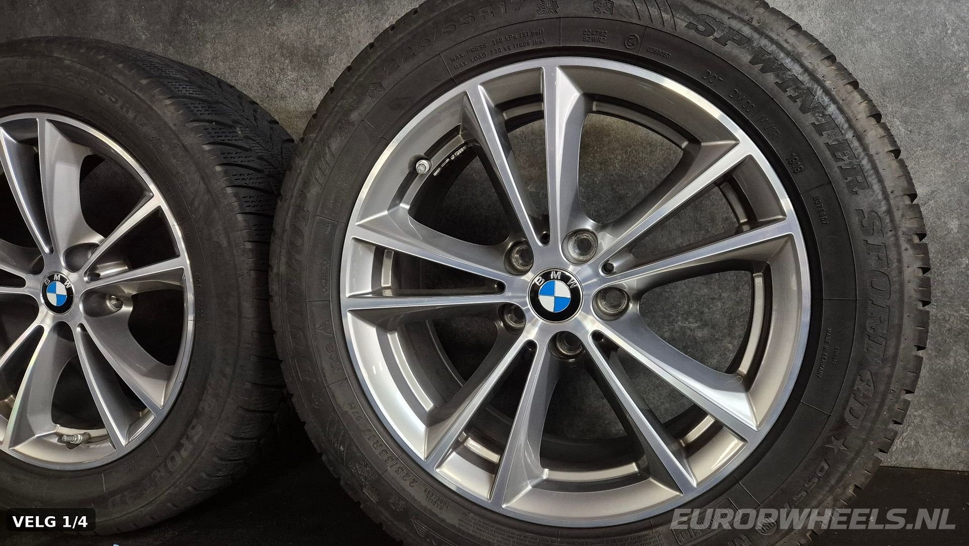 17 inch BMW 5 Serie G30 G31 velgen winterbanden, Gebruikt, -, -, Banden en Velgen