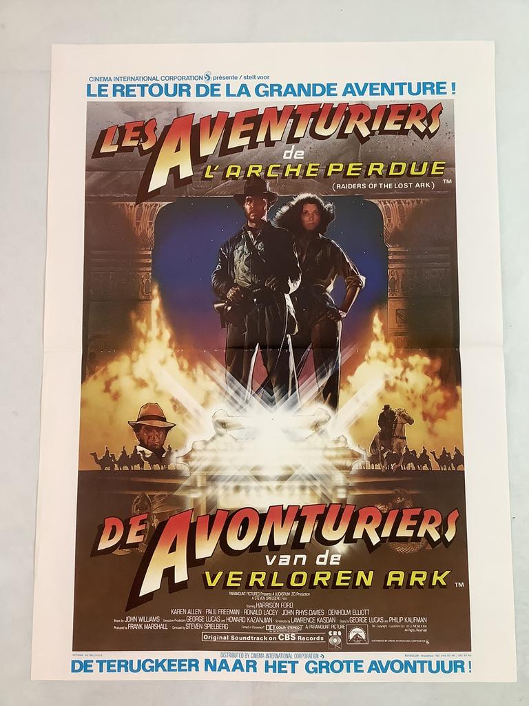 RAIDERS OF THE LOST ARK   filmposter   44-62 cm, Ophalen of Verzenden, Zo goed als nieuw