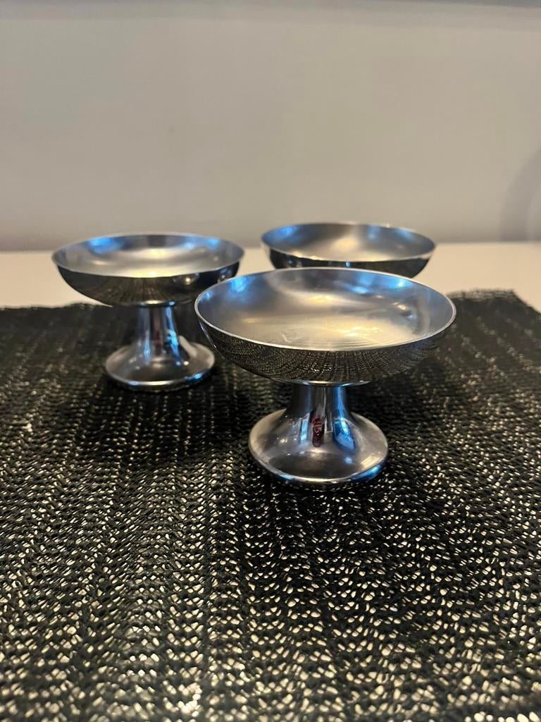 Lot de 3 Coupes à glace /dessert« Alessi Alfra »  1950,, Ophalen of Verzenden, Zo goed als nieuw