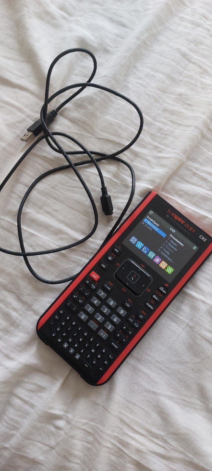 Texas Instruments TI-Nspire CX II CAS (zo goed als nieuw), Divers, Calculatrices, Enlèvement ou Envoi, Calculatrices graphique