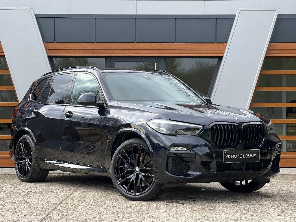 BMW X5 45e X-Drive M-SPORT/ HEAD UP/ LUCHT/ ADAPTIVE, Auto's, Automaat, 4 deurs, Blauw, Leder