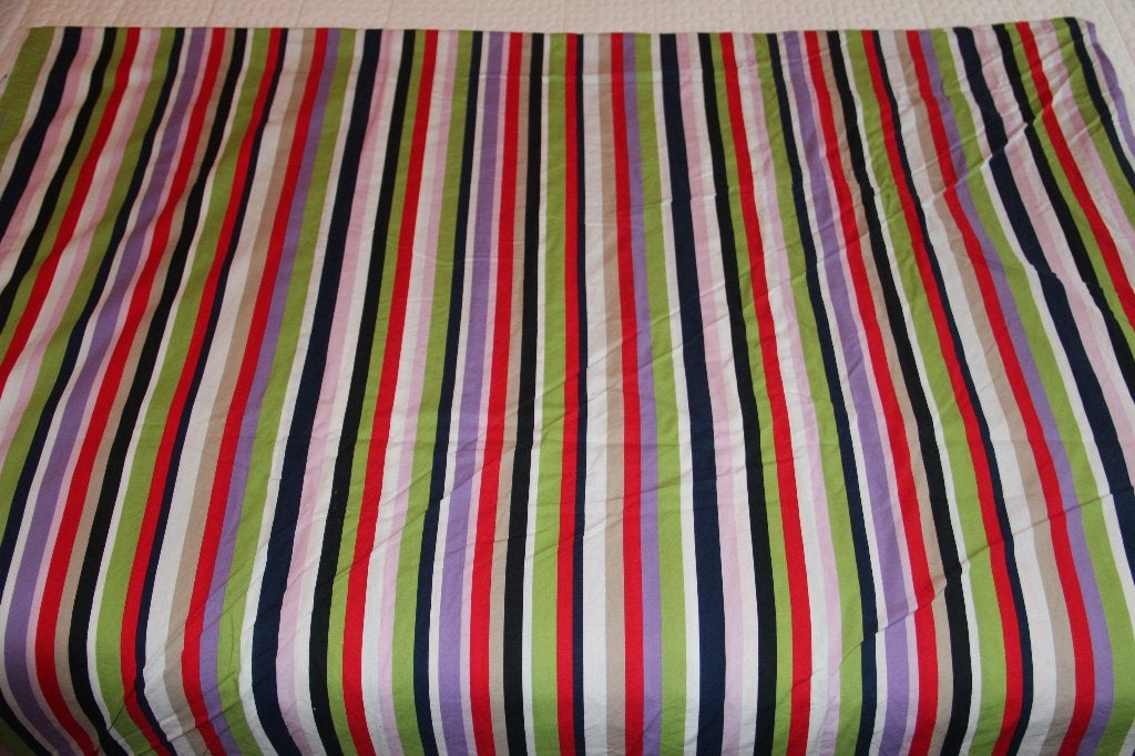 Housse de couette rayée multicolore 2 personnes Dvala IKEA, Enlèvement ou Envoi, Housse de couette, Coton, Utilisable des deux côtés
