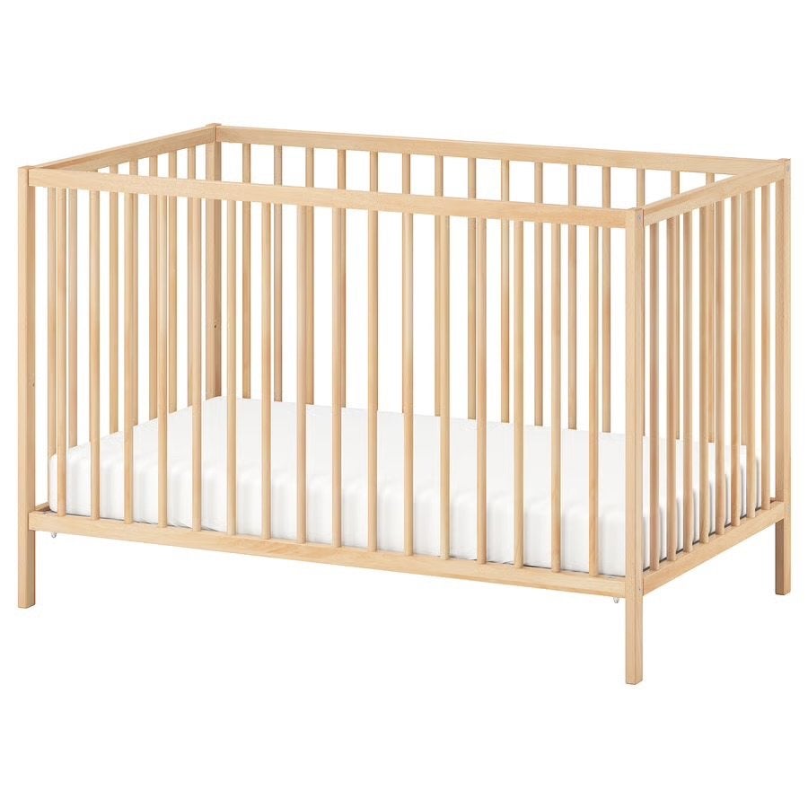 Baby bedje + tencel matras + airgosafe topper + bed omrander, Ophalen, Zo goed als nieuw, Minder dan 140 cm, Matras