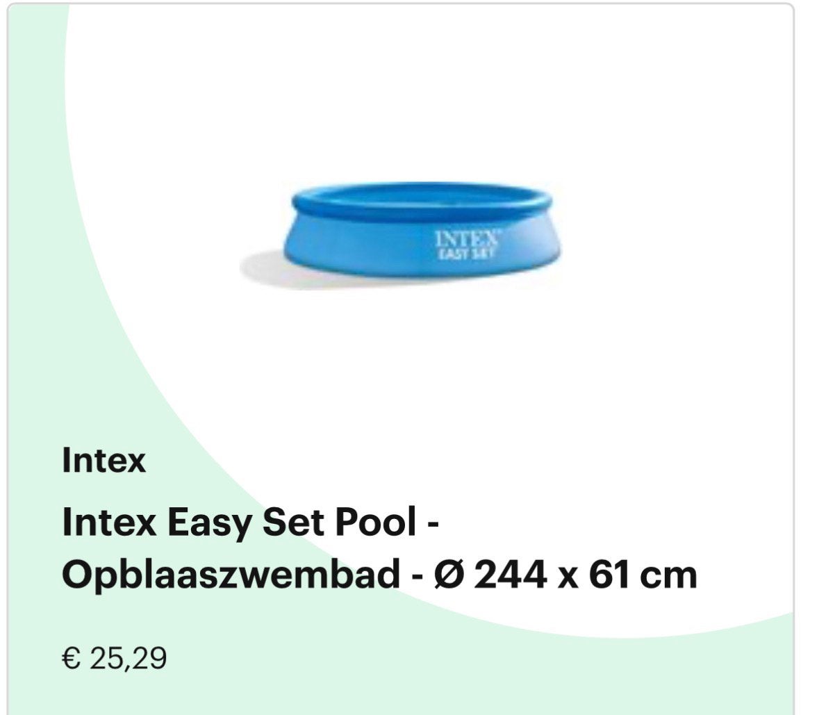 Zwembad, Ophalen, Zo goed als nieuw