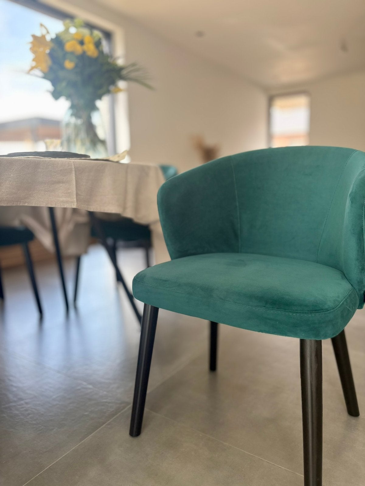 8 Abitare eetkamerstoelen te koop, Ophalen, Gebruikt, Overige kleuren, Stof