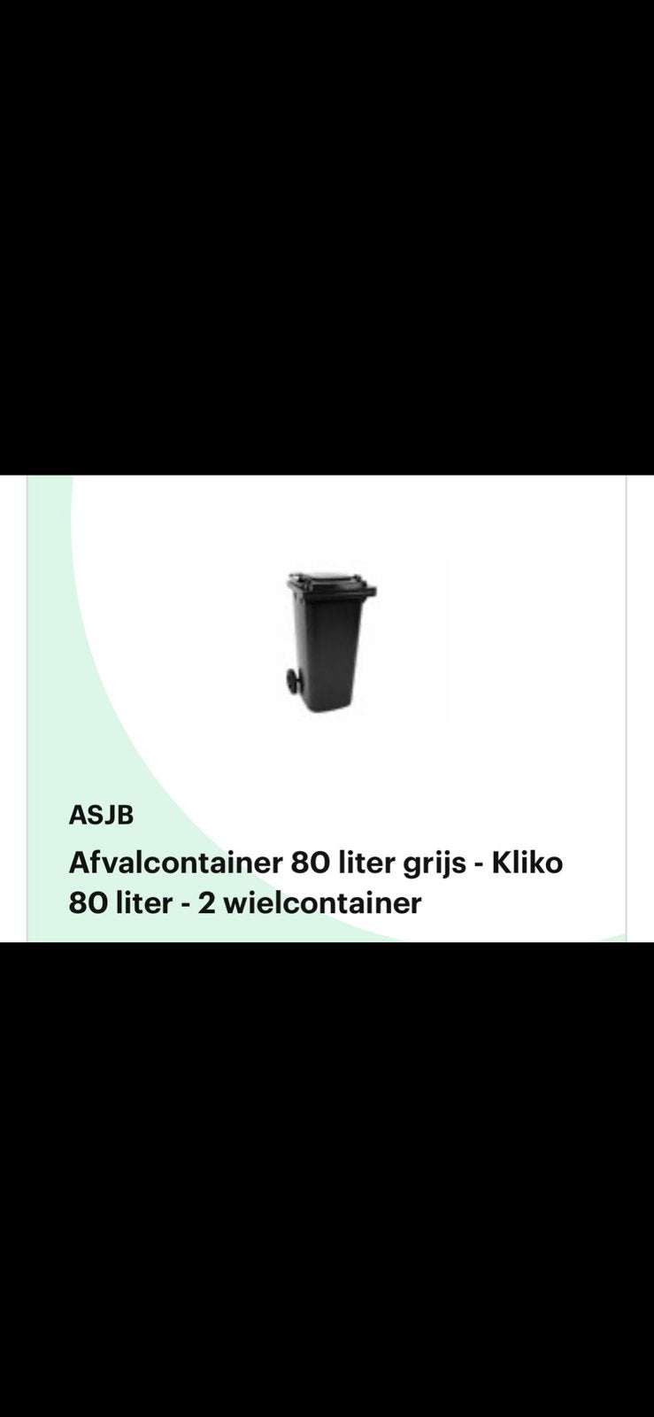 Conteneur à déchets 80 litres, Enlèvement, Comme neuf