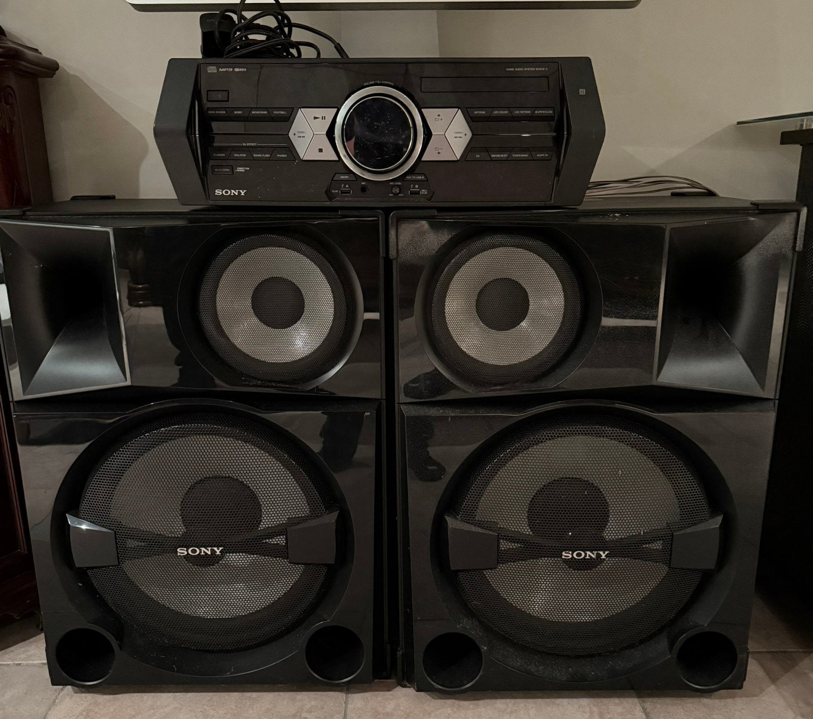 Sony Shake-5 Home Audio System/HighPower Party Hi-Fi Systeem, Audio, Tv en Foto, Luidsprekerboxen, Bluetooth, Party speaker, Zo goed als nieuw