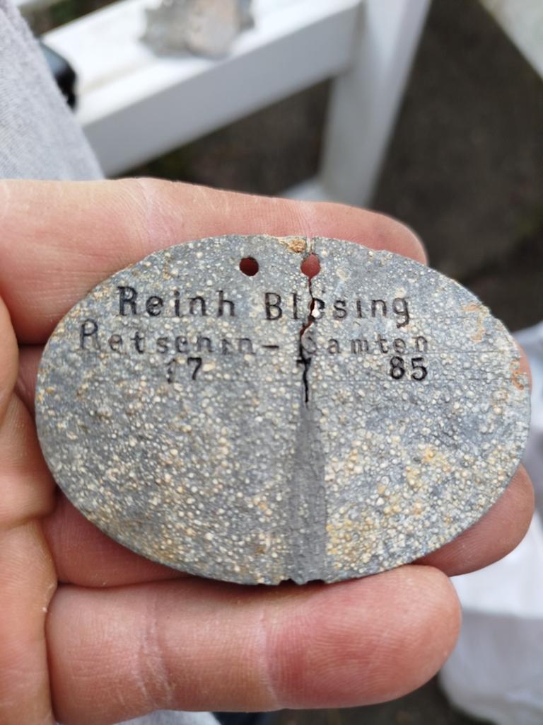 Reinhart blosing wo1 Erkennungsmarke, Verzamelen, Ophalen of Verzenden