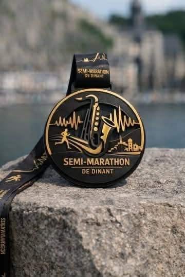 Bib voor de halve marathon van Dinant, Ophalen