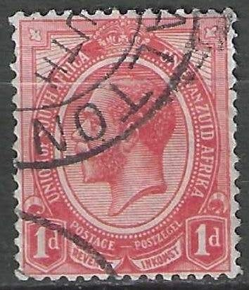 Afrique du Sud 1913/1920 - Yvert 2A - Roi George V (ST), Envoi, Afrique du Sud, Affranchi