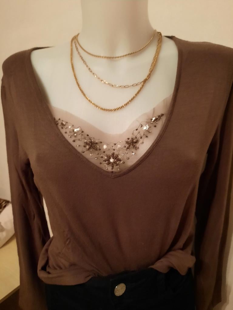 T- shirt Gerard Darel M/L, Maat 42/44 (L), Ophalen of Verzenden, Zo goed als nieuw, Lange mouw