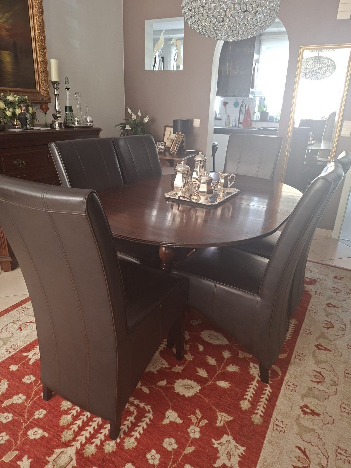 6 lederen stoelen in perfecte staat regio Brugge, België, Enlèvement