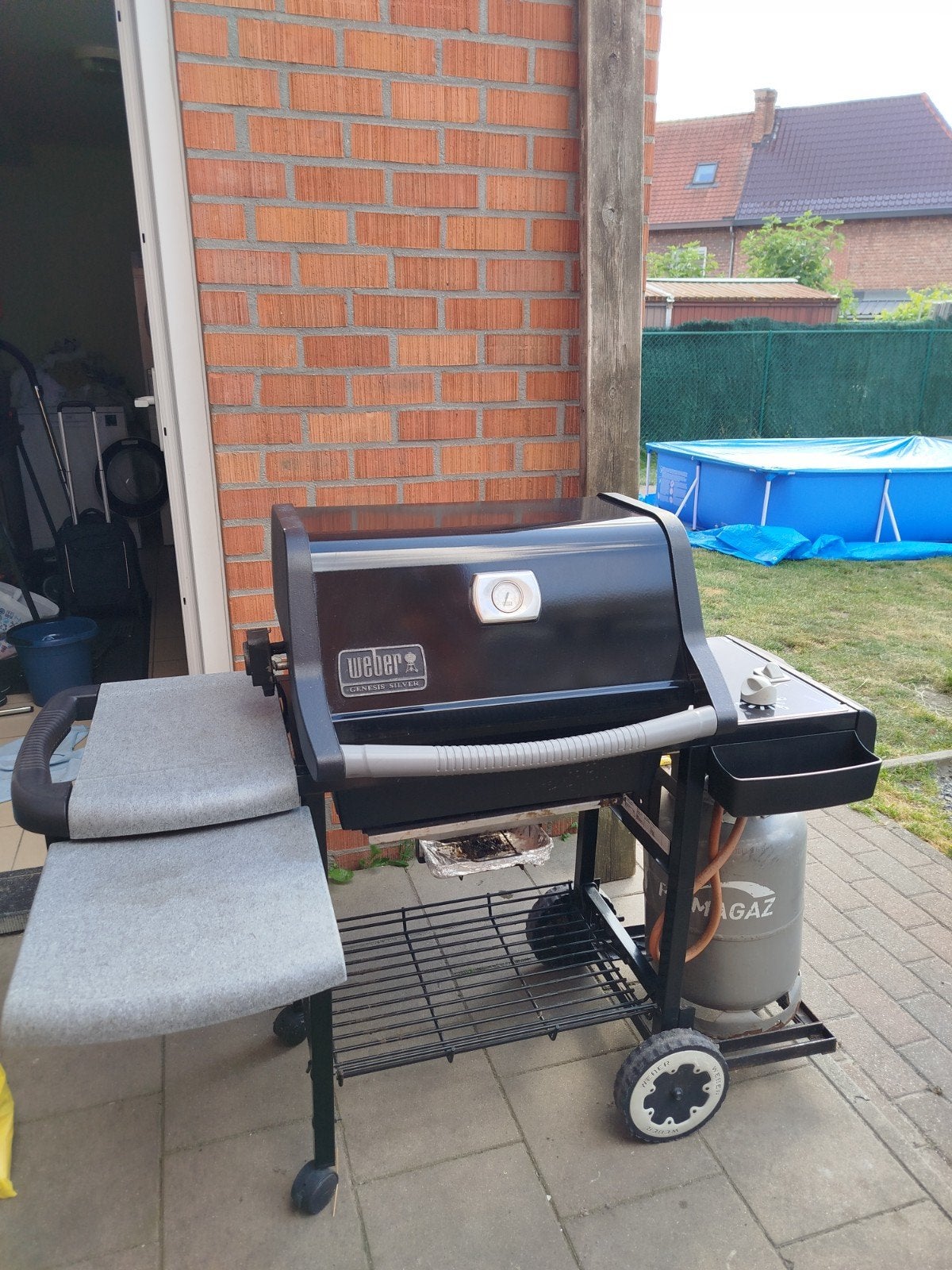 Gas bbq met spit goede staat, Enlèvement
