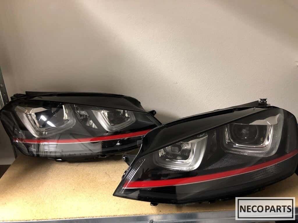 VW GOLF 7 GTI XENON LED KOPLAMPEN ORIGINEEL ALLES LEVERBAAR, Gebruikt, -, Volkswagen, -