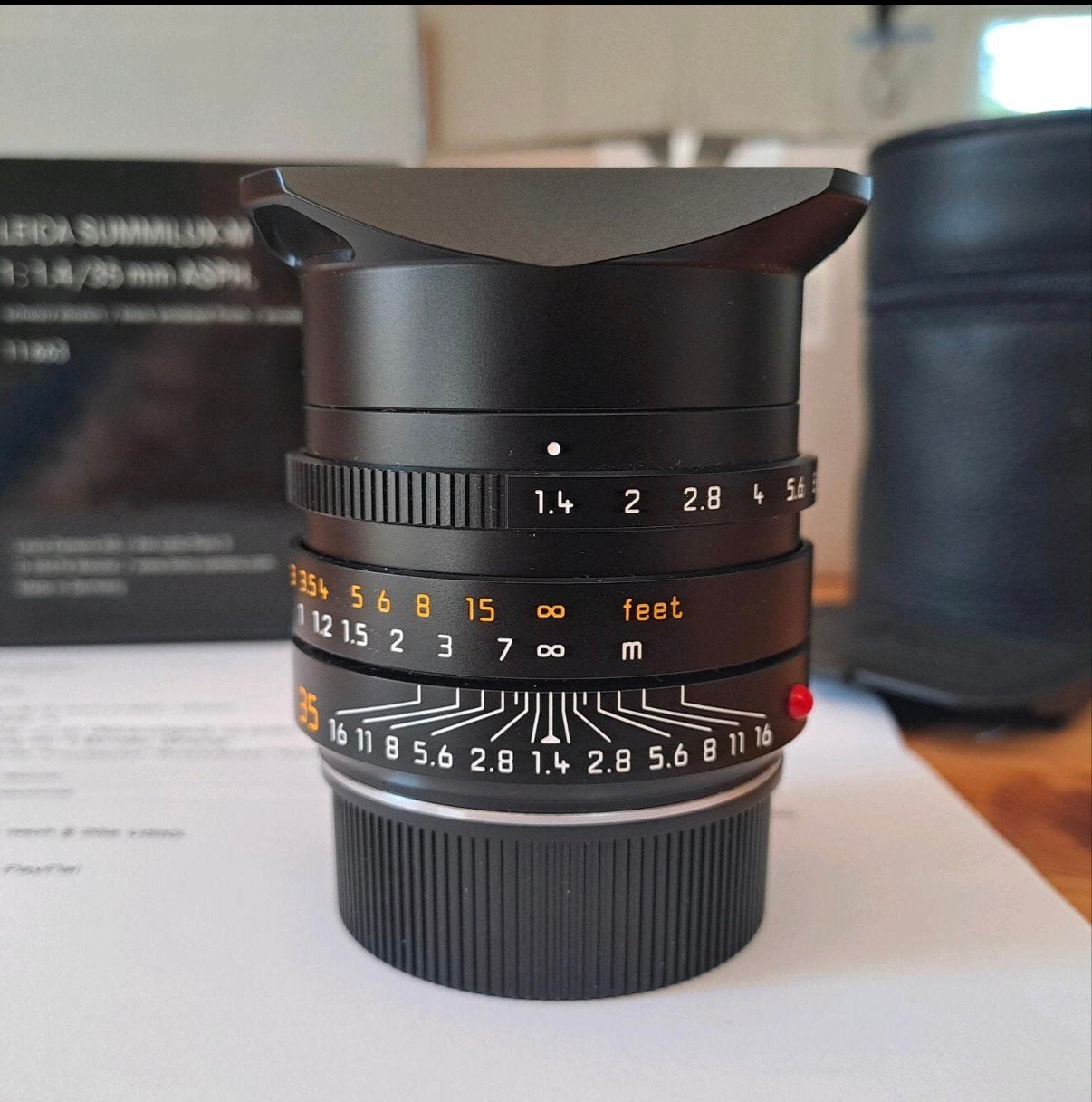 Leica Summilux M 35mm 1.4 FLE ASPH 11663 35 mm Lens, Ophalen of Verzenden, Zo goed als nieuw