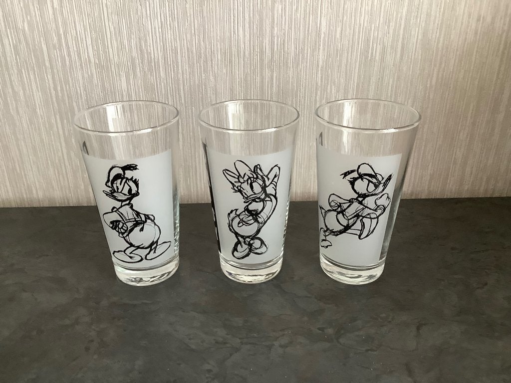 Disney Donald Duck set drankglazen (15 cm), Verzamelen, Ophalen of Verzenden, Donald Duck, Nieuw, Servies