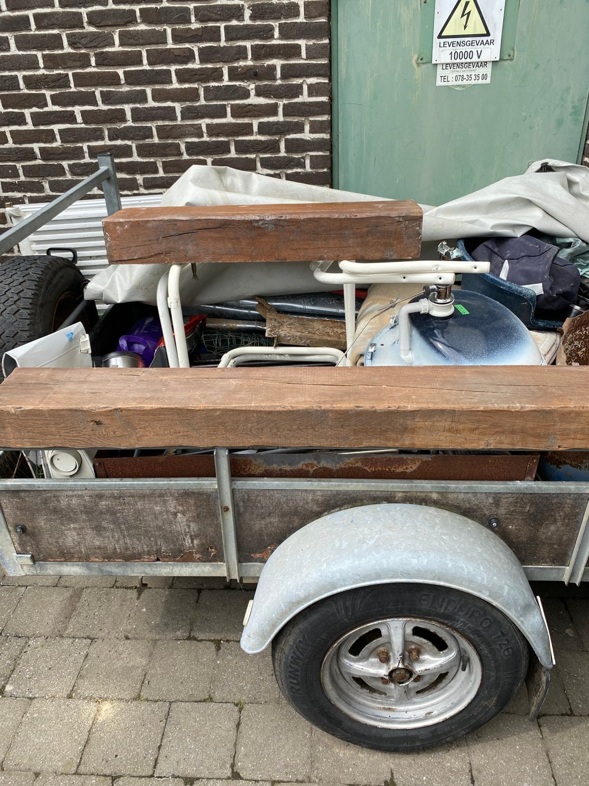 2 poutres en chêne - 75cm & 150cm, Bricolage & Construction, Bois & Planches, Enlèvement ou Envoi, Utilisé