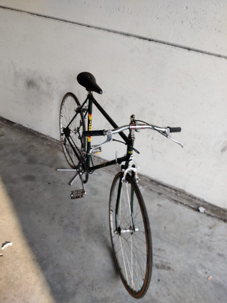 Vintage koersfiets recht stuur, Vélos & Vélomoteurs, Autres marques, 10 à 15 vitesses, Frein sur jante, 57 à 61 cm
