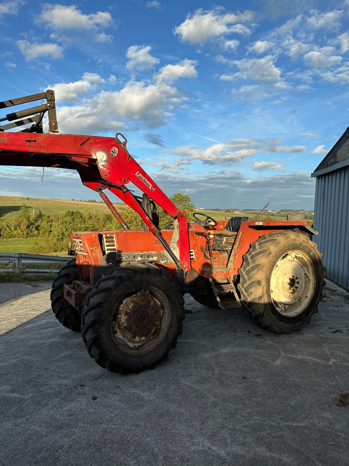 Fiat 980 DT 4x4 + chargeur Faucheux, Enlèvement