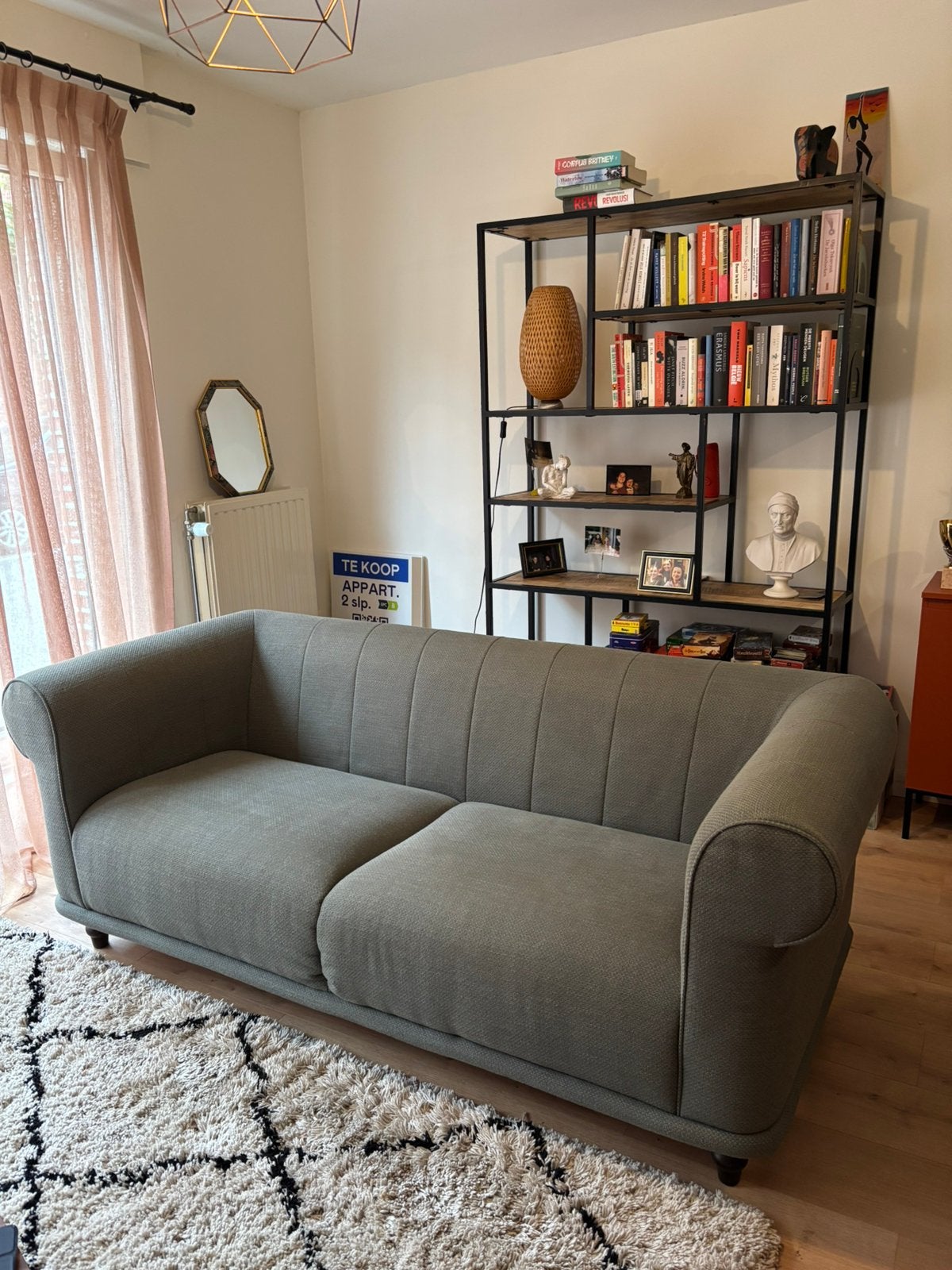 Chaise 2 places Viskafors gris-vert, Maison & Meubles, Canapés | Sofas & Chaises Longues, Comme neuf, Enlèvement