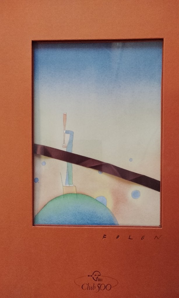 Coffret 10 lithographies JM Folon pour  Club 500 Belgacom, Enlèvement ou Envoi, Lithographie