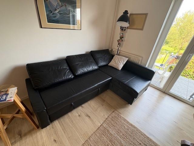 Canapé d'angle en simili cuir, Ophalen, Hoekbank, 75 tot 100 cm, Zo goed als nieuw