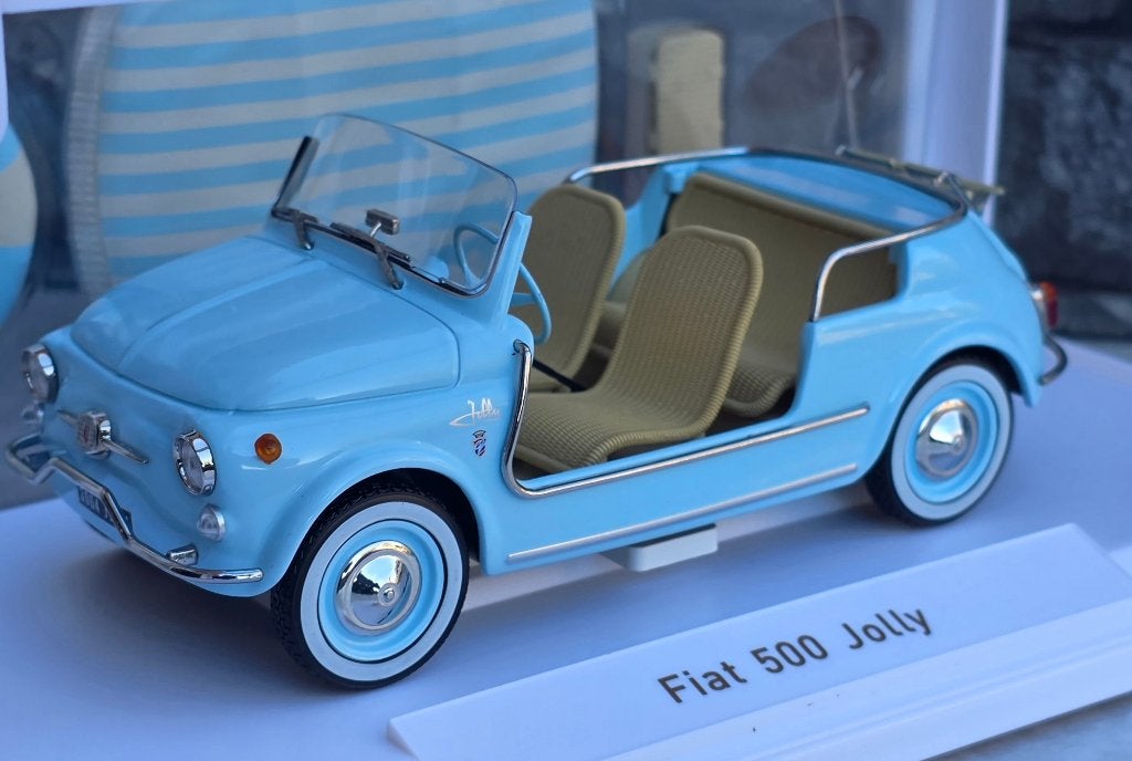 Fiat 500 Jolly 1965 Bleu 1/18ème, Hobby en Vrije tijd, Auto, Norev, Ophalen of Verzenden, Norev