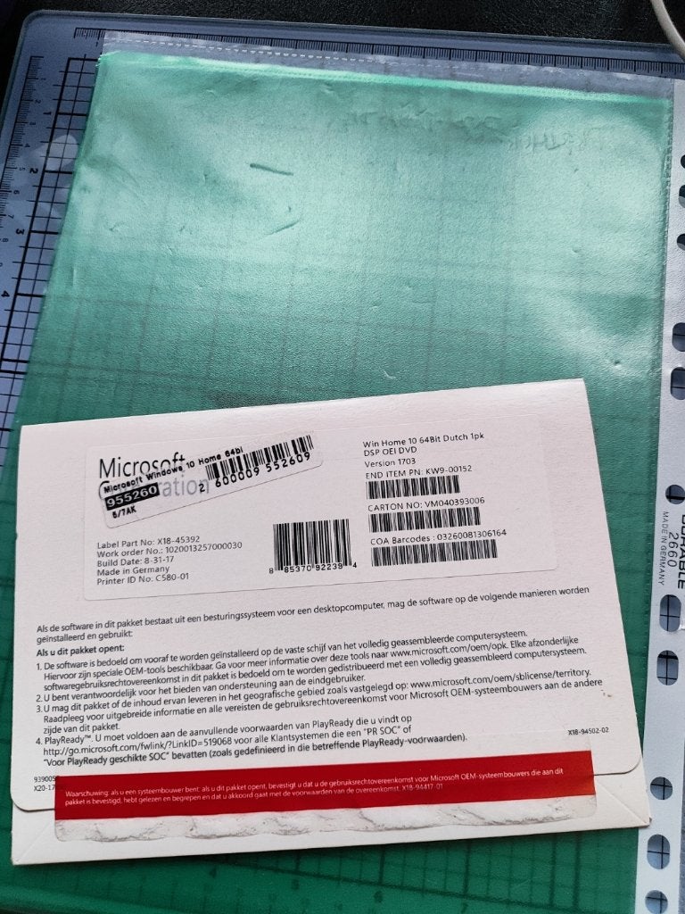 Licensie Windows 10, Computers en Software, Besturingssoftware, Ophalen of Verzenden, Zo goed als nieuw, Windows