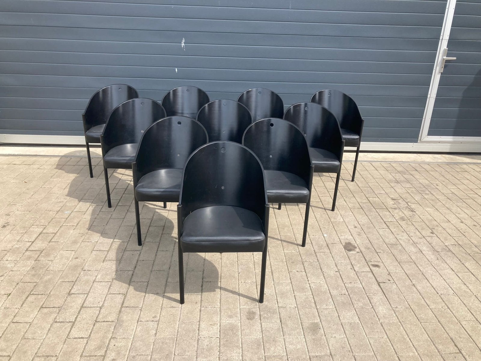 6 chaises Costes Driade noires originales Philippe Starck, Maison & Meubles, Enlèvement ou Envoi, Sede artifort b&b italia knoll vitra togo eames møller wegner