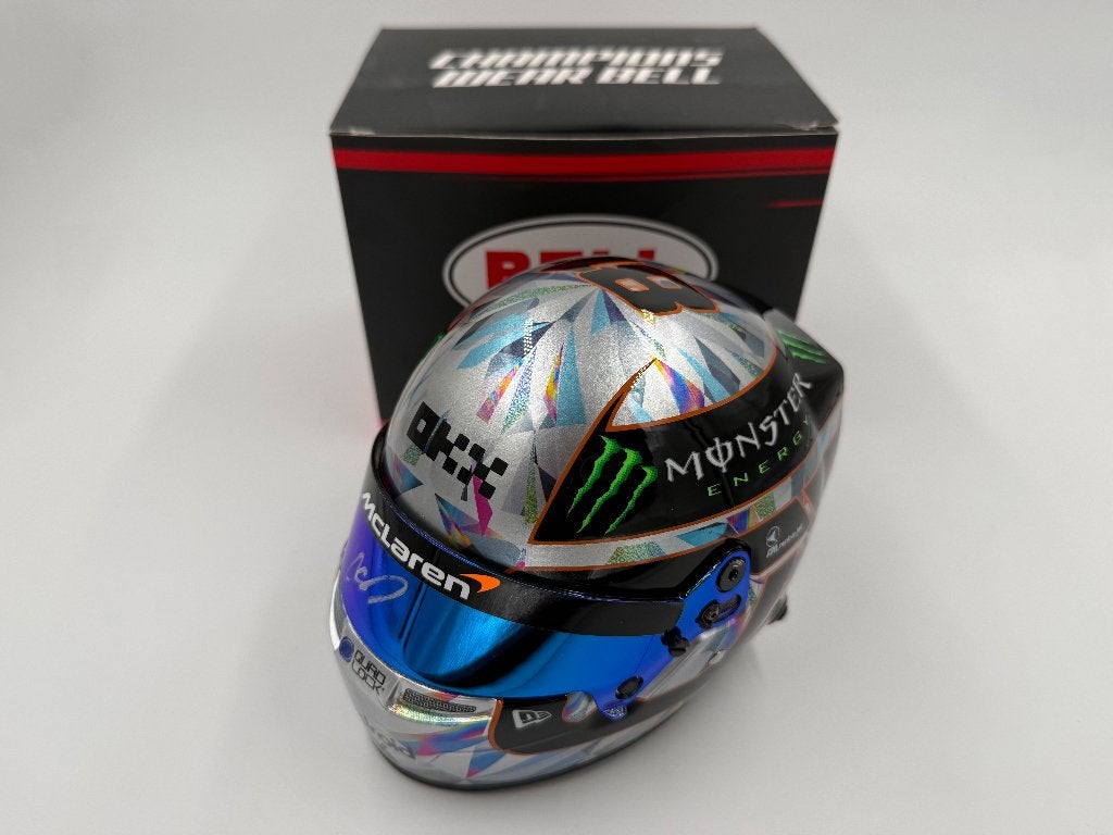 1/2 casque helmet F1 Piastri 2024 Singapore GP McLaren signé, Enlèvement ou Envoi