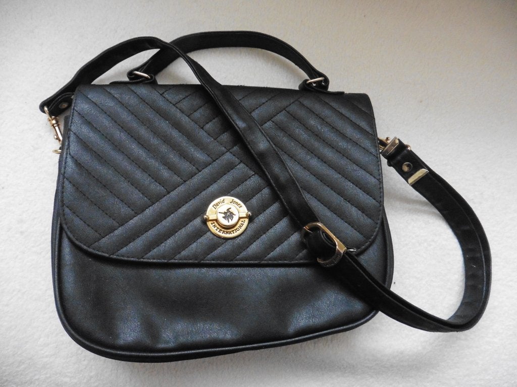 Beau sac à main en cuir véritable noir, Enlèvement ou Envoi, Comme neuf, Noir, Sac à main