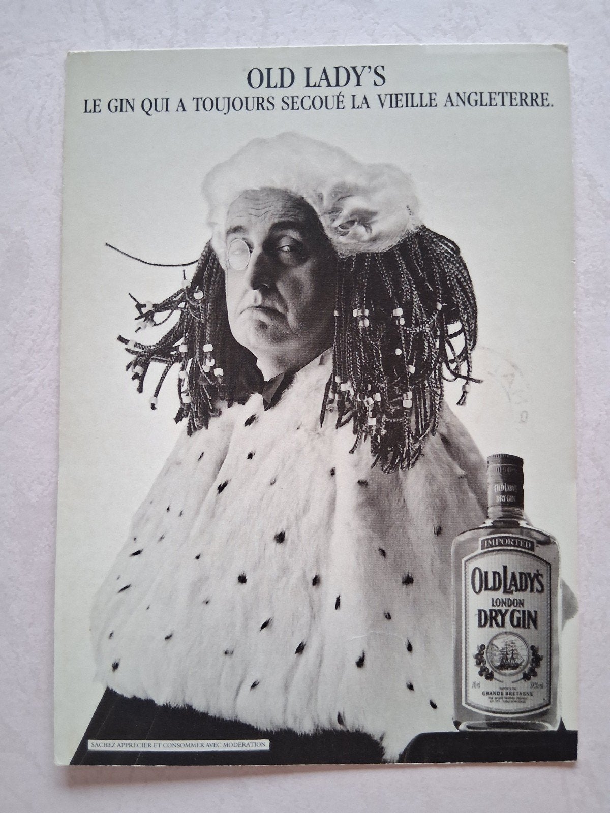 postkaart Old Lady's Gin, Verzamelen, Postkaarten | Themakaarten, Ophalen of Verzenden
