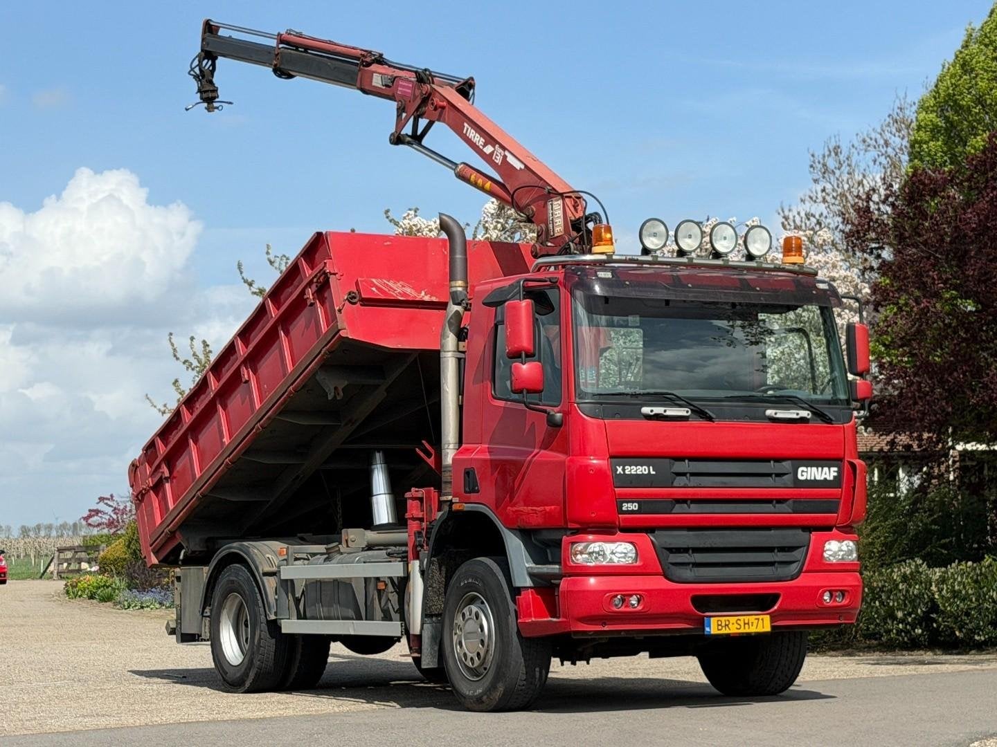 Ginaf X2220L 4x4 ! Grue/benne à trois côtés ! DK1207, Achat, Entreprise, Autres couleurs, Diesel