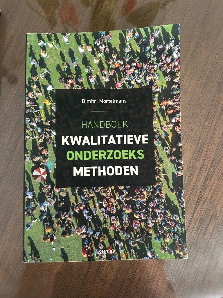 Handboek: kwalitatieve onderzoeksmethoden, Ophalen, Zo goed als nieuw, Maatschappijleer, Acco