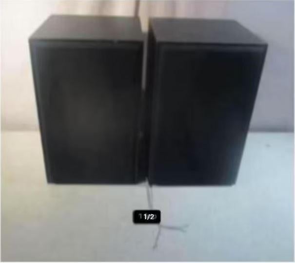 2 haut-parleurs en bois fins - Philips - 50 watts, Philips, Moins de 60 watts, Enlèvement ou Envoi, Comme neuf