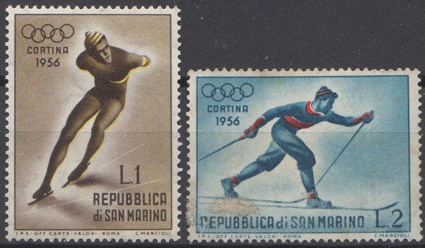 San Marino - Olympische Winterspelen Cortina d'Ampezzo -1956, Verzenden, Postfris