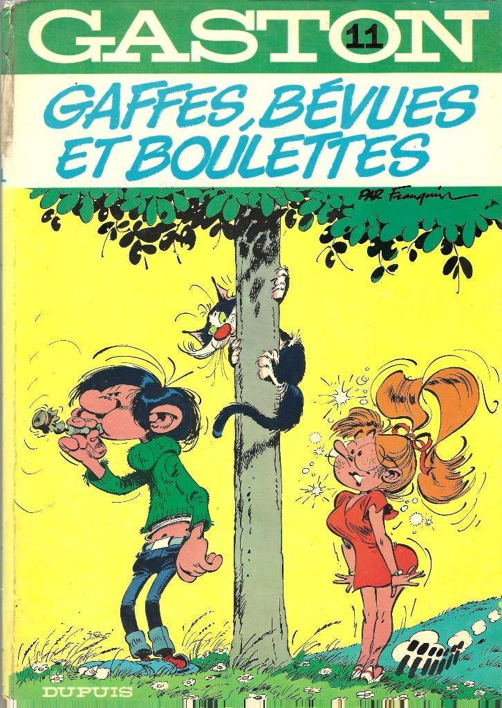 Gaston Lagaffe 11 Gaffes, Bévues et Boulettes EO 1973, Gelezen, Eén stripboek, Ophalen of Verzenden, Franquin