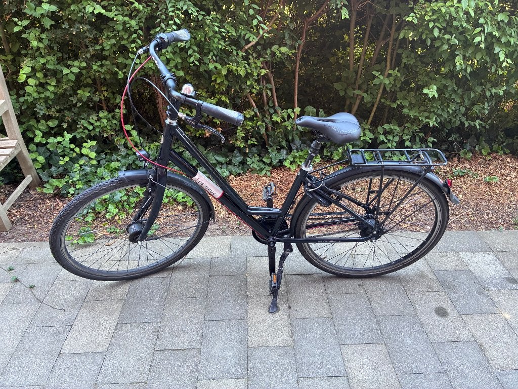 Zwarte damesfiets merk de Geus, Gebruikt, Velgrem, 47 tot 50 cm, Versnellingen