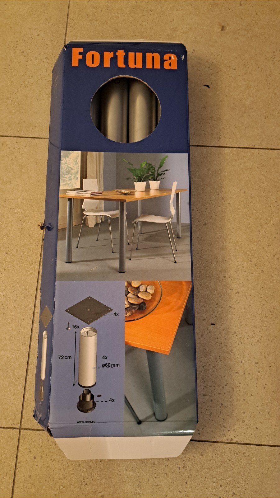 fortuna tafel poten, Maison & Meubles, Pièces pour table, Enlèvement, Neuf, Pied de table