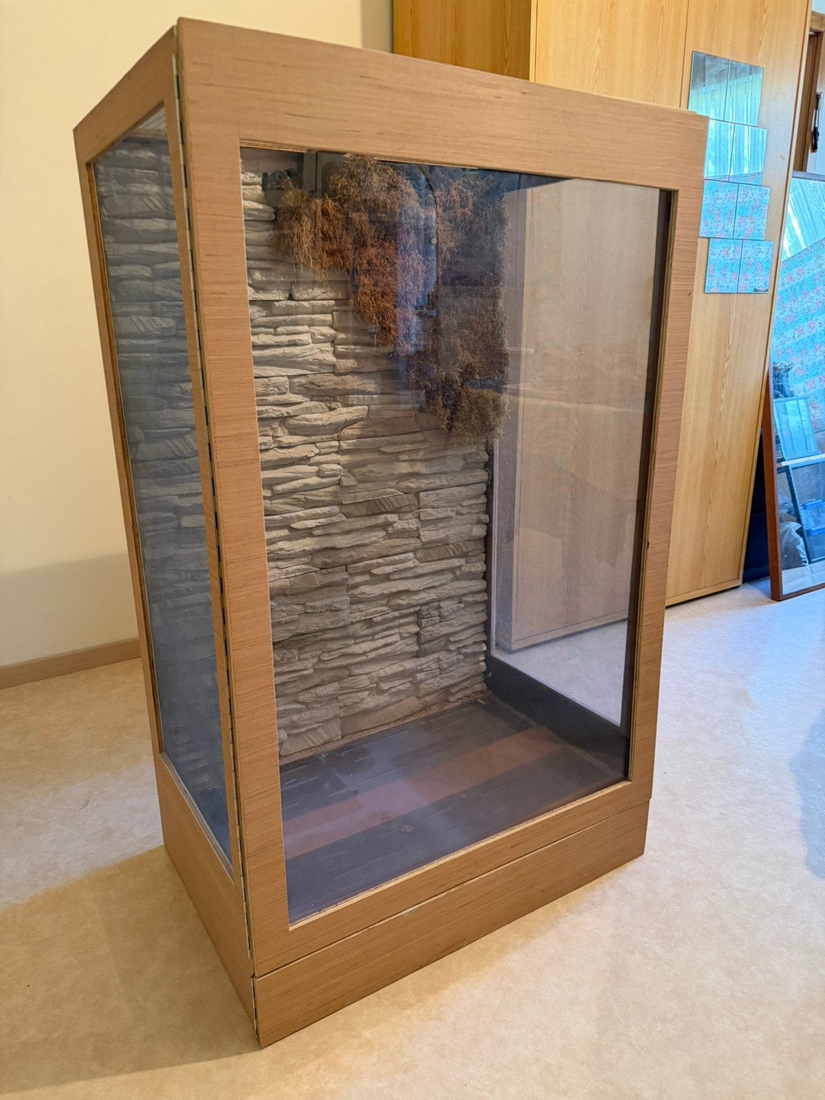 Prachtig handgemaakt terrarium. Doe een bod., Dieren en Toebehoren, Reptielen en Amfibieën | Toebehoren, Ophalen, Gebruikt, Terrarium of Paludarium