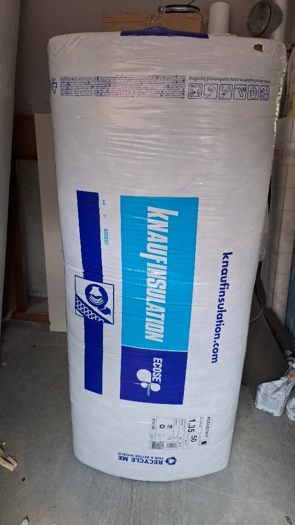 Knauf glaswol akoestisch, Ophalen, 4 tot 8 cm, 10 tot 15 m², Nieuw
