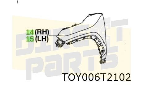 Suzuki Across / Toyota Rav4 voorscherm Rechts (1/19-) Origin, Suzuki, -, Verzenden, -