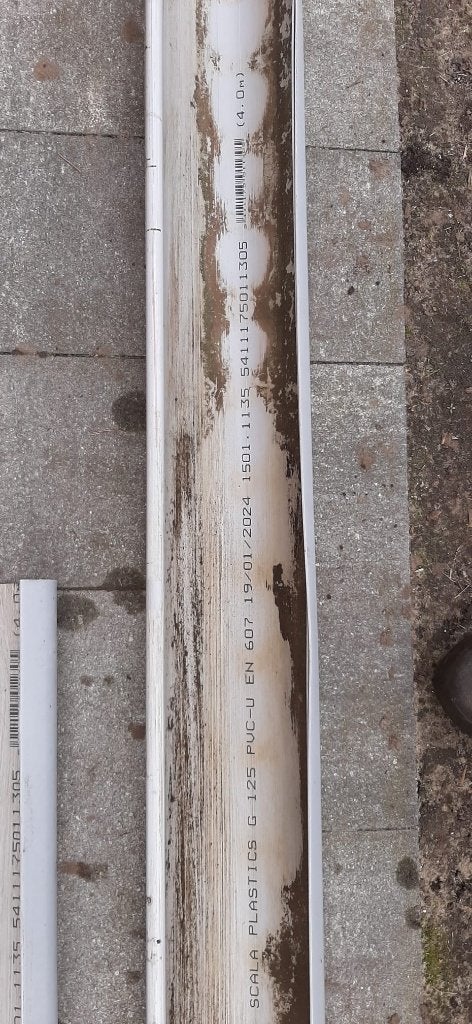 dakgoten, Ophalen, Minder dan 20 mm, 6 meter of meer, PVC
