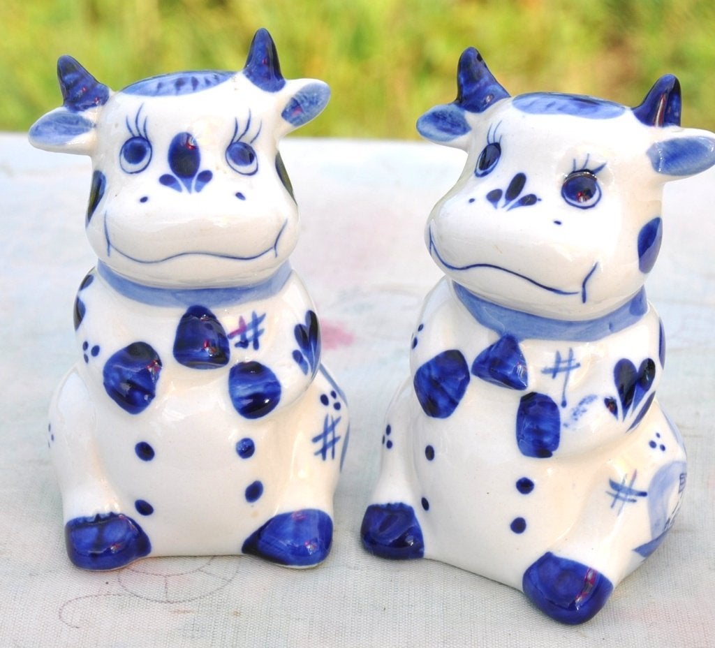 salière et poivrière vache Delft, Enlèvement ou Envoi
